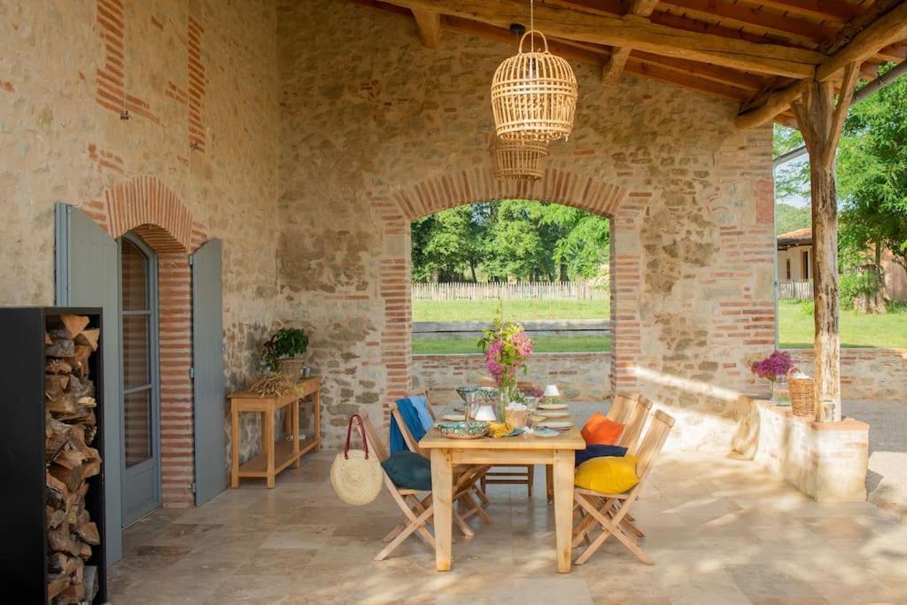 L'Heritier, Maison Climatisee, 12Pers Avec Piscine Villa Marzens Exterior foto